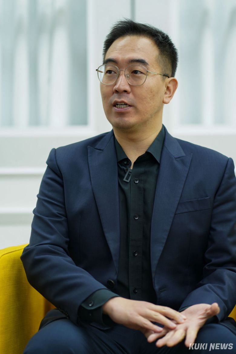 신생팀 영림프라임창호 지휘봉을 잡은 박정상 감독이 2024-2025 KB국민은행 바둑리그 선수선발식을 마친 후 서울 금천구 쿠키뉴스 스튜디오에서 인터뷰하고 있다. 유희태 기자