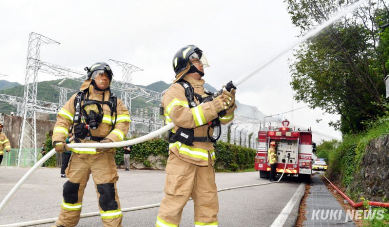 2025 을지연습 국가중요시설 드론 무인기 테러 대응 훈련이 21일 화천수력발전소에서 실시됐다.