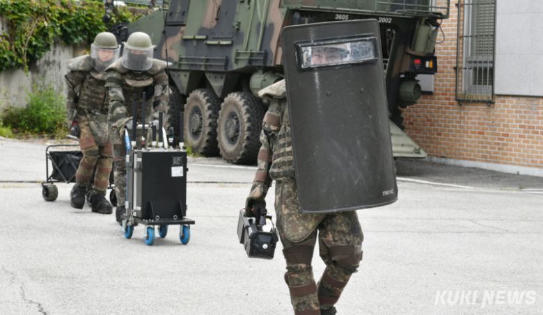 2025 을지연습 국가중요시설 드론 무인기 테러 대응 훈련이 21일 화천수력발전소에서 실시됐다.