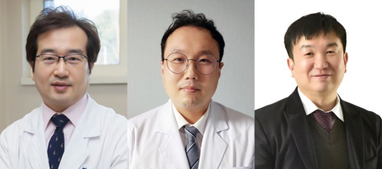(사진 왼쪽부터) 전재용 서울아산병원 재활의학과 교수, 천화영 의공학연구소 박사, 윤헌식 서울과학기술대학교 교수. 서울아산병원 제공