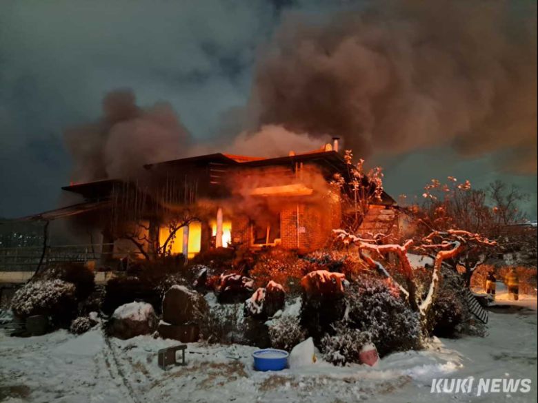 4일 원주시 지정면에서 발생한 주택 화재. (사진=강원특별자치도소방본부)