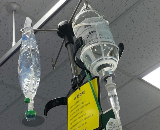 2022년 5월 신소라씨가 항암 치료를 받고 있다. 신소라씨 제공