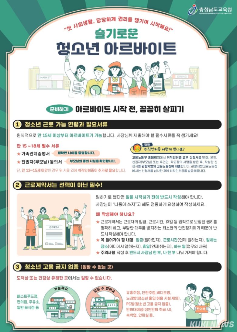 '슬기로운 청소년 아르바이트' 교육자료.