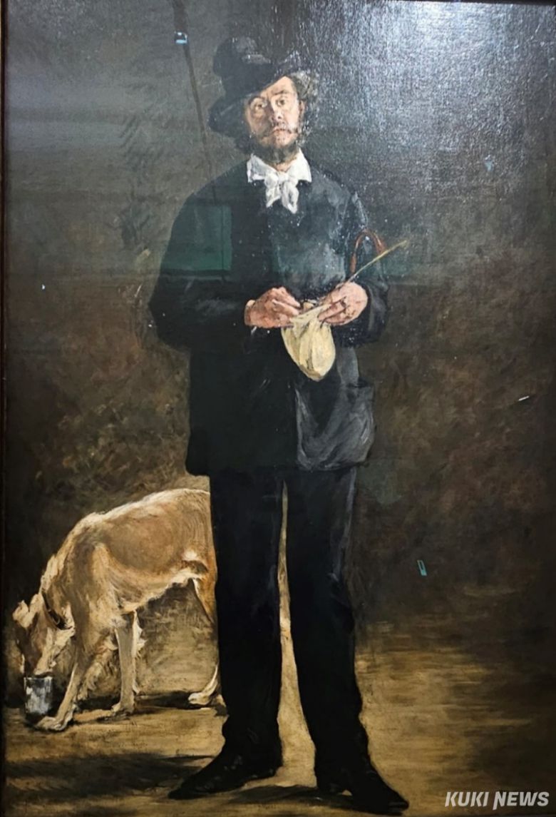 에두아르 마네, 질베르 마르슬랭 데부스탱의 초상, 화가, 1875, 130×193cm, 상파울루 미술관