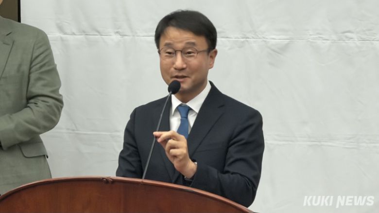 한병도 더불어민주당 원내대표가 15일 서울 여의도 국회에서 열린 정책의원총회에서 발언하고 있다. 유병민 기자