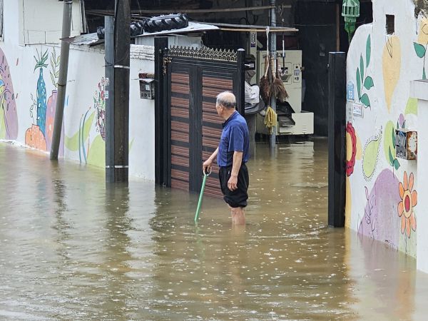 집중호우로 큰 피해 수해 지역 [사진=전라남도 영광군]