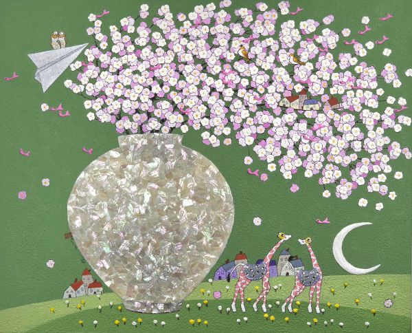 두요 김민정 작가의 작품 '빛나는 순간'/[사진=이상묵 기자]