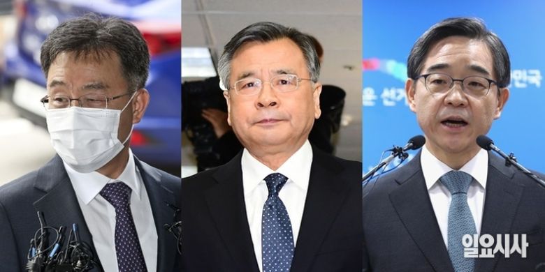(사진 왼쪽부터)김만배 화천대유자산관리 대주주, 박영수 전 특검, 권순일 전 대법관 ⓒ고성준 기자·뉴시스