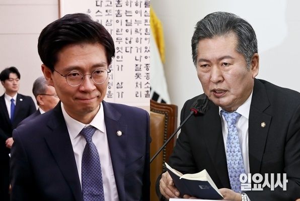 조정훈(시대전환)·정청래(더불어민주당) 의원 ⓒ고성준 기자