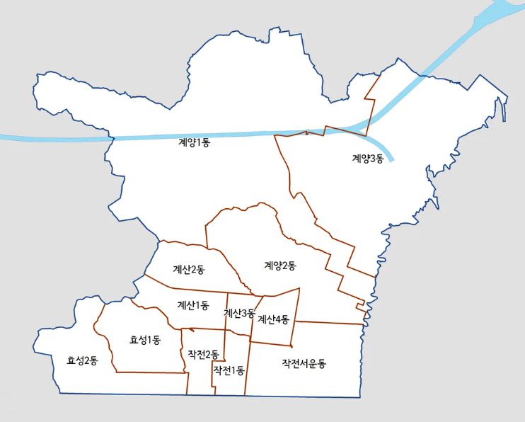 인천시 계양구 분포도