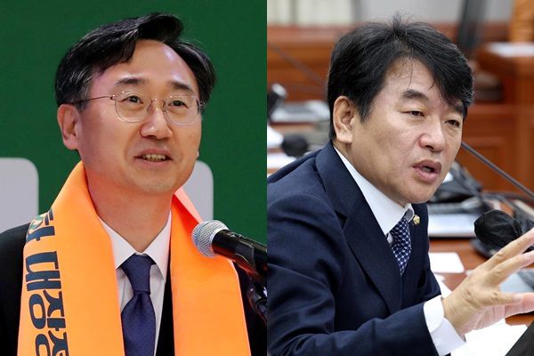 22대 총선서 리턴매치가 예상되는 천안갑 신범철 전 국방부 차관(국민의힘)과 문진석 더불어민주당 의원 ⓒ뉴시스