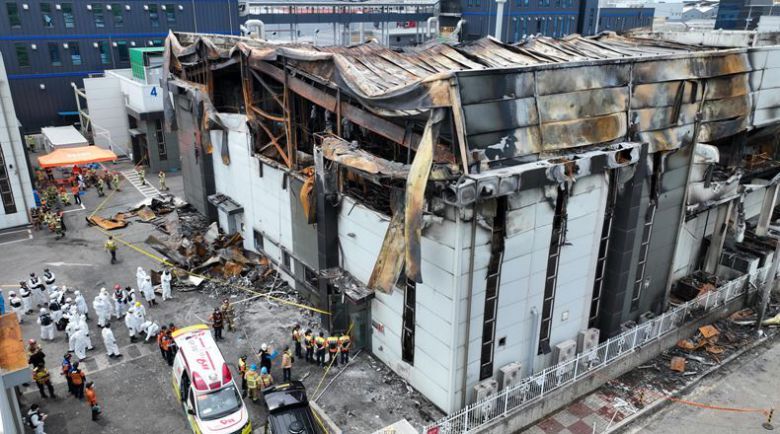 아리셀 공장 화재 현장 ⓒ뉴시스