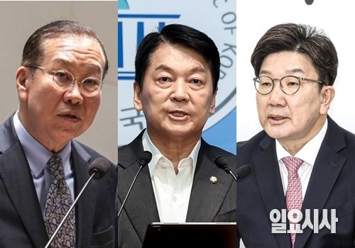 (사진 왼쪽부터) 권영세 전 국민의힘 비대위원장, 안철수 국민의힘 의원, 권성동 전 국민의힘 원내대표 ⓒ고성준 기자·문경덕 기자