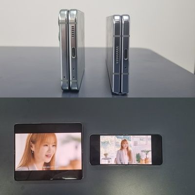 갤럭시Z 플립5‧폴드5 측면 및 메인 디스플레이.