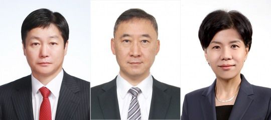 장재훈 롯데물산 대표이사 부사장(왼쪽부터) 박익진 롯데e커머스 대표 부사장, 김소연 롯데에이엠씨 대표이사 전무/사진제공=롯데