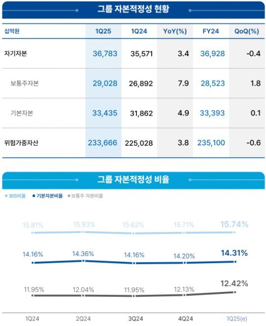 우리금융그룹 자본적정성 추이 / 자료 = 우리금융지주