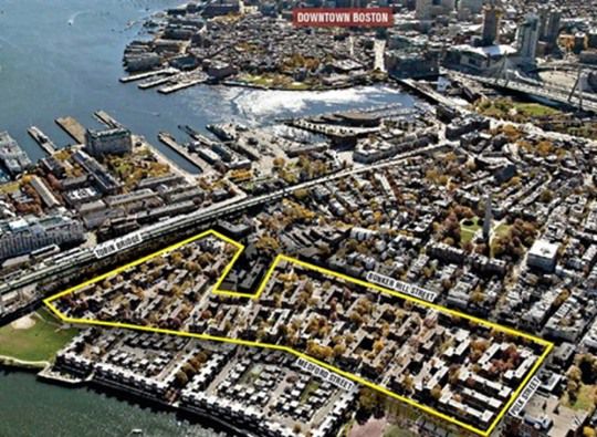 보스톤 벙커힐 공공프로젝트 사업지 구획도