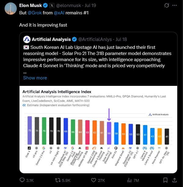 [일론 머스크 X 화면 캡처]