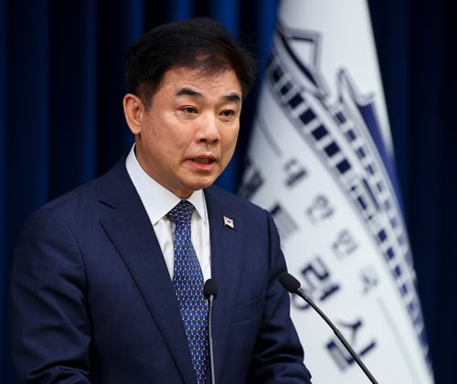 김병욱 대통령실 정무비서관이 브리핑하는 모습. [사진 제공] 연합뉴스