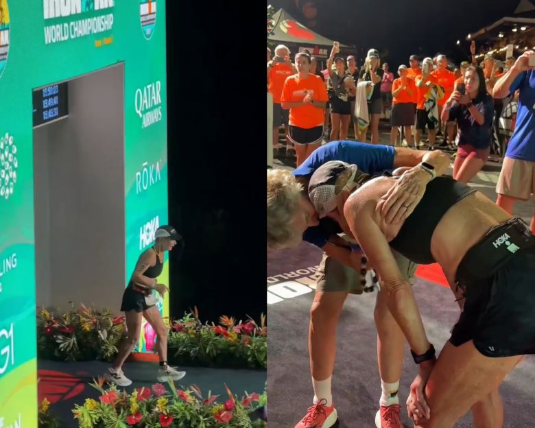 환호를 받으며 경기를 완주한 나탈리 [아이언맨 월드 챔피언십 SNS]