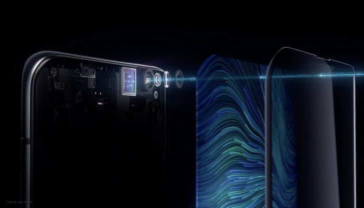 중국 오포가 선보인 UDC 카메라 구조도.<사진=오포>