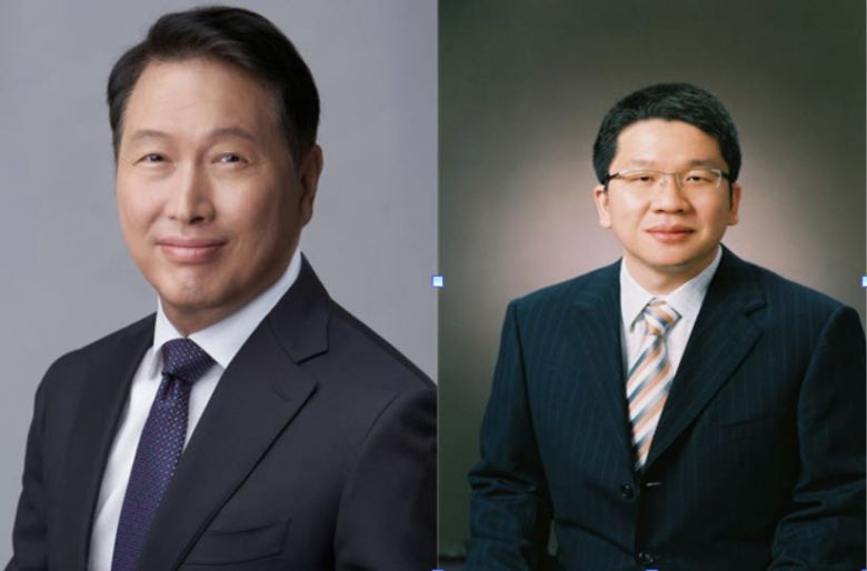 최태원 SK그룹 회장과 최창원 SK케미칼 부회장. [사진= SK그룹 제공]