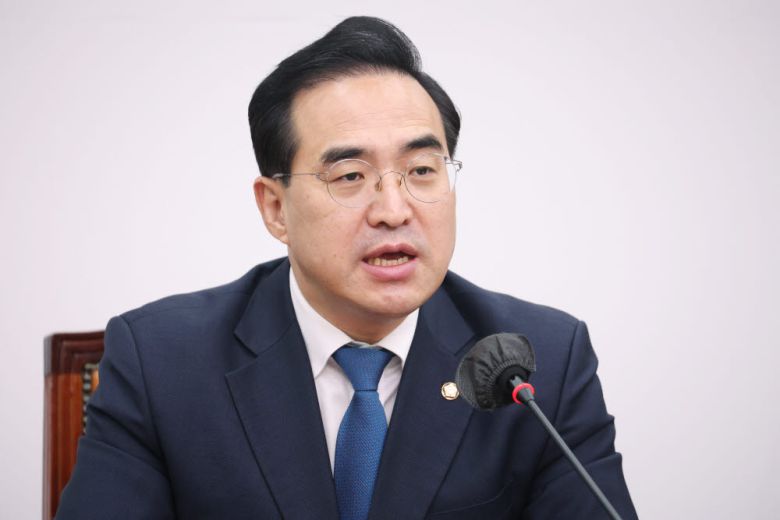 더불어민주당 박홍근 원내대표가 6일 오전 국회에서 열린 최고위원회의에서 발언하고 있다. 연합뉴스