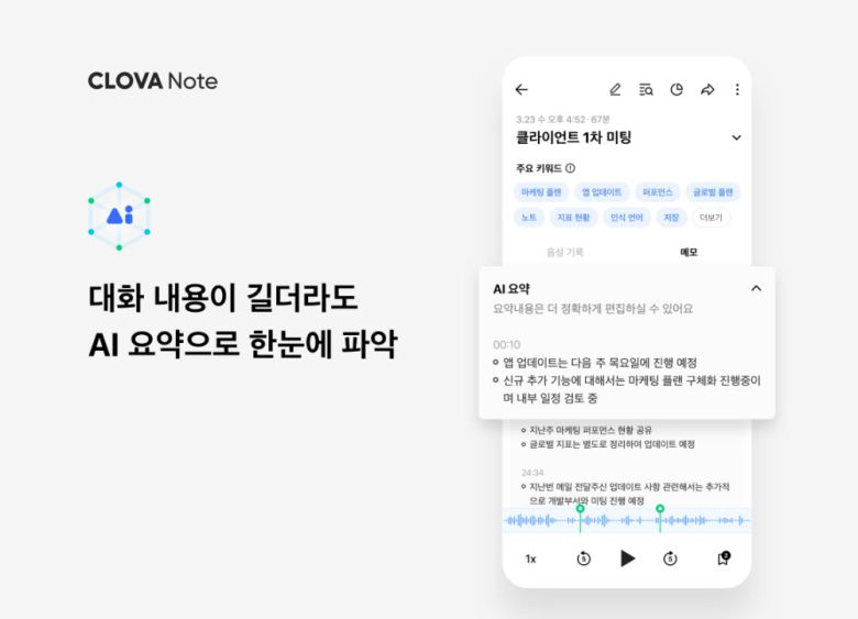 클로바노트 AI요약 이미지. [자료:네이버]