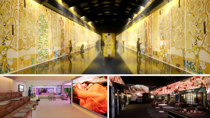 공간별 컬러 스킴에 의한 조명과 미디어아트 연출을 적용한 'ART COMPLEX' 공간 내부(제공:다스버스)