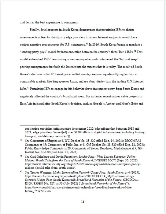 넷플릭스 의견서 중 한국시장상황 언급부분