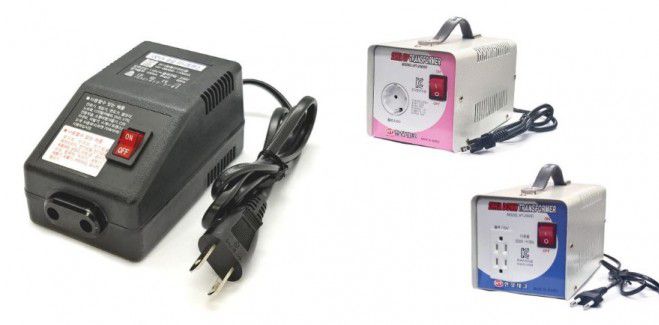 좌 - 휴대용 변압기, 우 - 가정용 변압기 / 출처: 한일테크