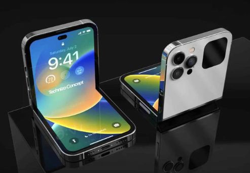애플 폴더블 스마트폰 예상 이미지. 사진=DFLAT 엑스