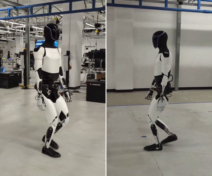 지난 2월 공개된 테슬라 휴머노이드 로봇 '옵티머스'. (사진=일론 머스크 엑스 캡처)