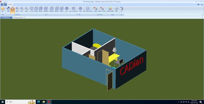 캐디안3D 뷰어 2024는 다양한 캐드의 3D모델 뷰잉을 지원한다.