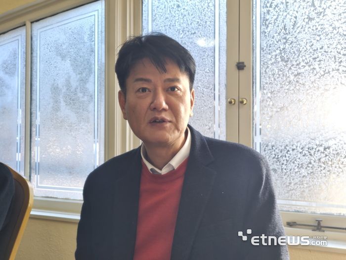 최인영 한미약품 R&D 센터장이 15일(현지시간) 기자간담회에서 R&D 파이프라인 등을 소개했다.