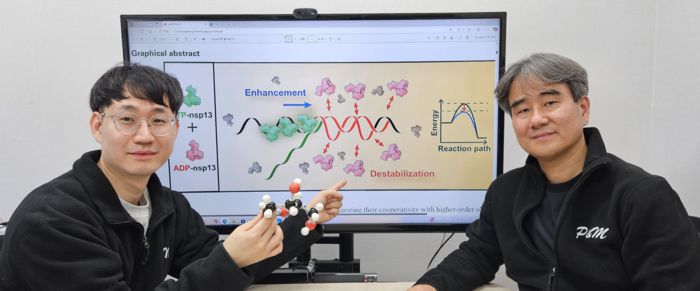 연구진. 왼쪽부터 KAIST 생명과학과의 유정민 박사, 이광록 교수.