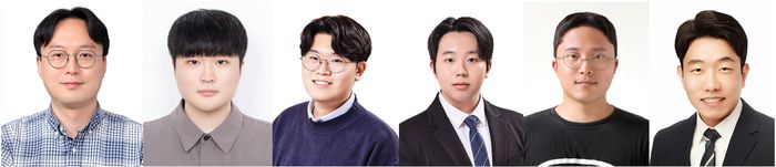 왼쪽부터 김승준 GIST 교수, 김보천 GIST 석사과정생, 황석현 워싱턴 대학교 박사과정생, 강성준·김광빈·여도현 GIST 박사과정생.