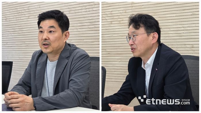 이경택(왼쪽), 황태호 KETI 본부장. (사진= 김영호 기자)