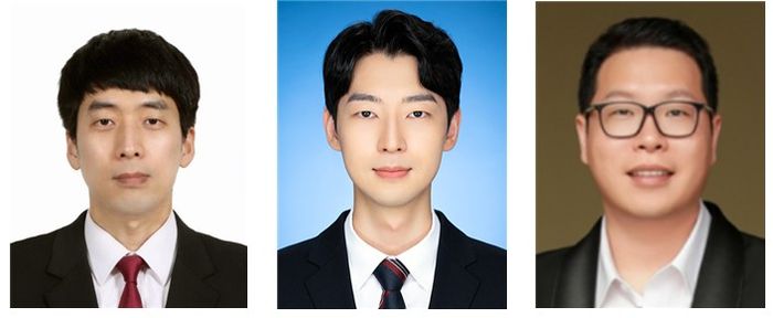(왼쪽부터) 장진곤 광운대 컴퓨터정보공학부 교수, 송윤석 아주대 지능형반도체공학과 석사과정생, 박성준 아주대 전자공학과·지능형반도체공학과 교수. (사진=광운대)