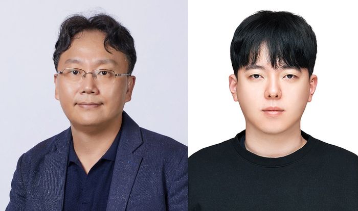 김대현 경북대 교수(왼쪽)와 손승우 박사과정생
