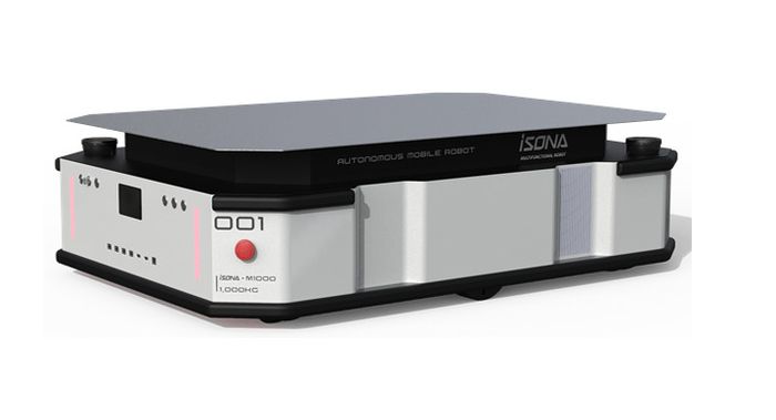 아이엠로보틱스의 1000㎏ 가반하중을 가진 자율이동로봇(AMR) 'ISONA M1000'.