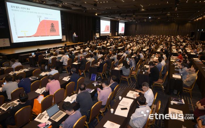 14일 서울 삼성동 코엑스 그랜드볼룸에서 열린 전자신문·한국데이터센터연합회 공동 주최 '2025년 데이터센터 서밋 코리아' 행사장이 꽉 찼다. 이날 행사에는 1500명의 참관객이 몰렸다. 김민수기자 mskim@etnews.com