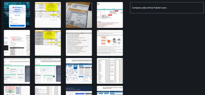 해킹그룹 '블랙 슈란탁'이 다크웹에 올린 SK쉴더스 자료 .다크웹 캡처