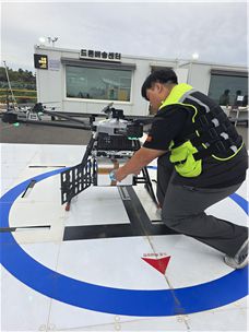 제주 비양도 드론배송 장면. (사진=국토교통부)