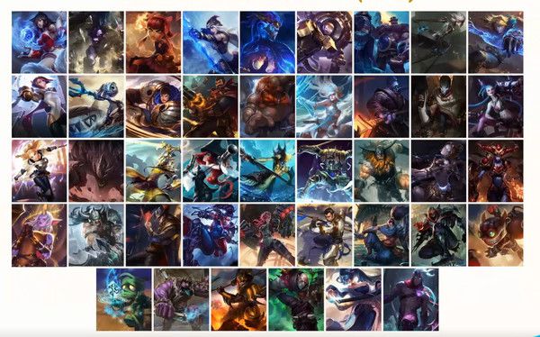 클로즈 베타 버전에 사용되는 챔피언 42개