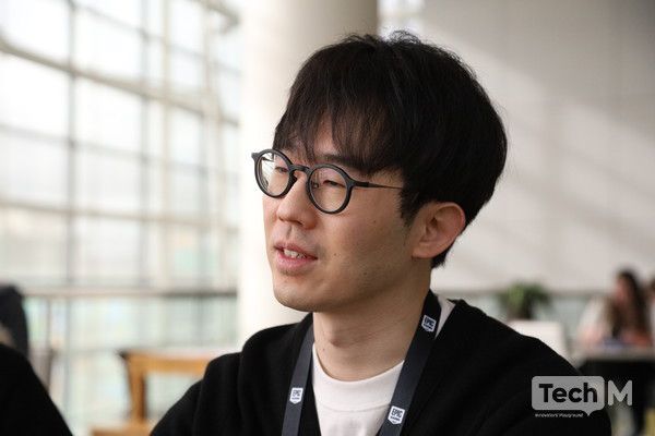 22일(현지시간) 미국 샌프란시스코 모스콘센터에서 열린 GDC 2023에서 강대현 넥슨 COO가 인터뷰하고 있다. / 사진=이성우 기자