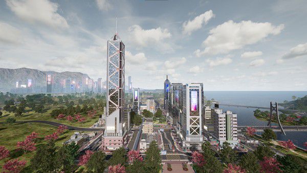 론도의 동남쪽에 위치한 자데나 시티 전경. / 사진=크래프톤 제공