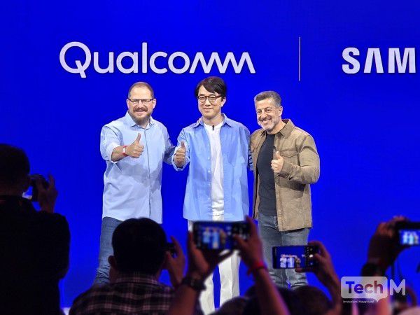 크리스티아노 아몬 퀄컴 CEO, 최원준 삼성전자 MX사업부 COO, 알렉스 카투지안 퀄컴 본부장(왼쪽부터)/사진=윤상호 기자