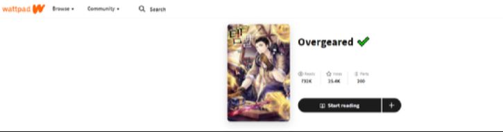 네이버 '왓패드'에 한때 업로드됐던 불법 번역 웹소설의 모습. 현재는 삭제됐다.