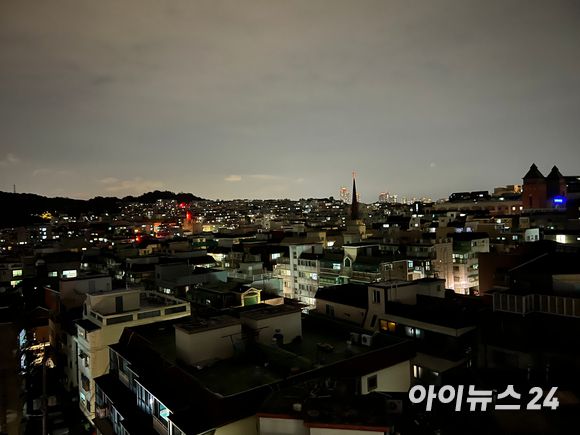 아이폰13 프로로 야경을 촬영한 모습. [사진=서민지 기자]